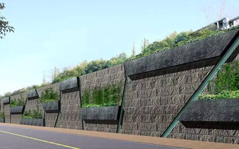 如何在園林工程中營造擋土墻景觀
